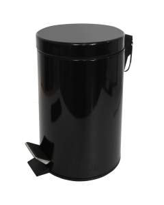 Kosh mbeturinash, 3L, metal/inoks, e zezë, 17xH25cm