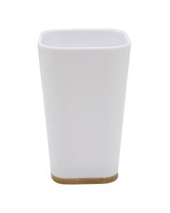 Toothbrush holder, plastic, white, 7x7xH11cm