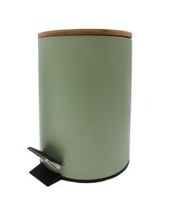 Kosh tualeti, 3L, metal/bambu, jeshile,16.8xH24cm
