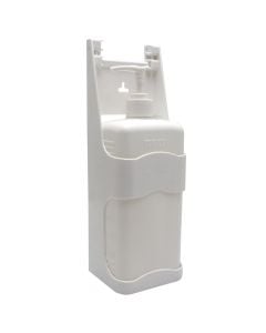 Dispenser sapuni të  lëngshëm, SANIX, me leve sanitare, plastik, e bardhë, 8x8xH20cm
