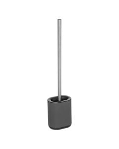 Toilet brush holder, Siliflex, steel/stainless steel/polypropylene, grey, 11.4x7.7xH52.5 cm