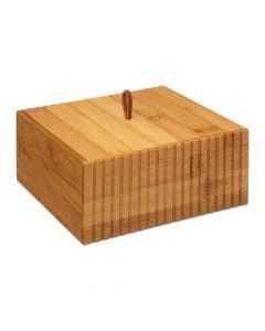 Kuti organizimi me kapak, katrore, bambu, bambu/natyrale, 17x17xH7 cm