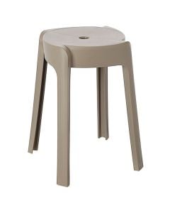 Stol dushi, Ely, Plastik, taupe, 32x32xH47cm
