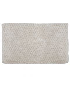 Bath mat, cotton, pearl/ivory, 50x80 cm