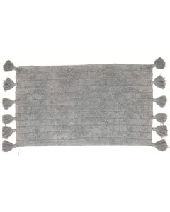 Rrugicë tualeti, pambuk, me vija, gri/e lehtë,  50x80 cm