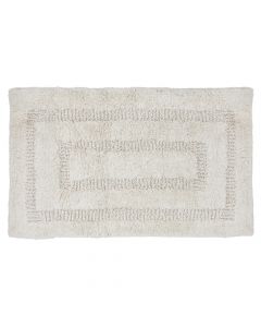 Bath mat, cotton, white, 50x80 cm