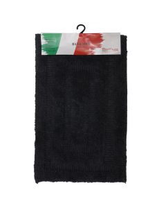 Bath mat, cotton, black, 50x80 cm