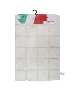 Bath mat, cotton, white, 50x80 cm