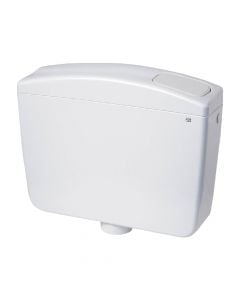 Kasetë plastike për WC, Plus1, me 1 buton, e bardhë, 6-10l