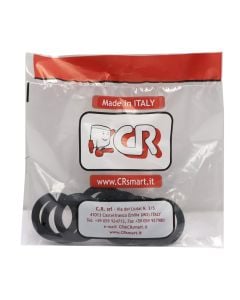 Straight gasket set, 10 pcs, rubber, black, 1/1/4''