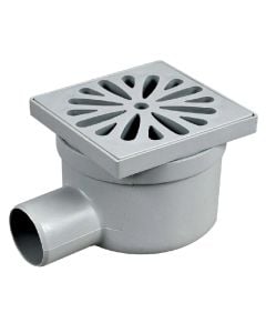 Piletë dyshemeje, anesore, plastike,  gri, 10x10xø40