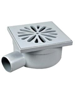 Piletë dyshemeje, anesore, plastike, gri, 15x15x ø50