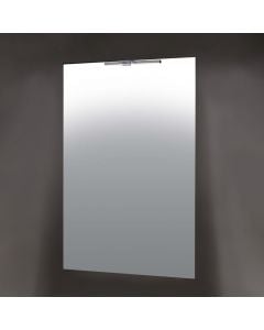Pasqyrë drejtkëndore, Luce, ndricim Led, xham/krom, argjend, 50xH70 cm