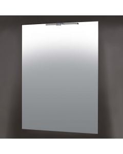 Pasqyrë drejtkëndore, Luce, ndricim Led, xham/krom, argjend, 70xH100 cm