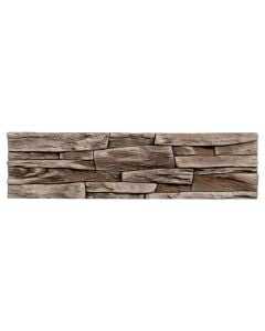 Pllakë veshje dekorative, Ferla Brown, beton, kafe,  37,5x10(1 kuti=0.38 m2)