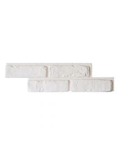 Pllakë veshje dekorative, Murro Bianco, allçi,  e bardhë, 43x14x1.5 cm(1 kuti=0.48 m2)