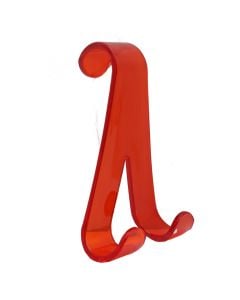 Multifunctional hanger, 2 hooks, thermoplastic, red, 12 cm