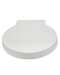 Kapak tualeti , rrethor, duroplast, I bardhë, me mbyllje të ngadaltë, mentesha metalike, 40x43 cm