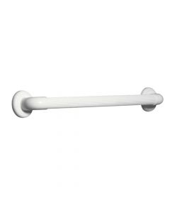 Holding rod, thermoplastic, white, with screws, 45 cm