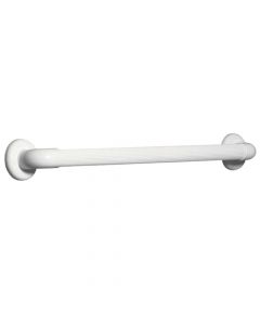 Support rod, vertical, steel/stainless steel, white, with screws, 180 cm