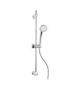 Shower head set + sliding shower, Ischia, 3 functions, chrome/abs, silver,