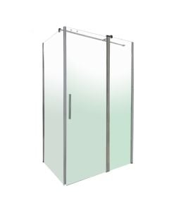 Shower cabin, aluminum profiles, chrome, 5 mm glass, 80x120xH190 cm