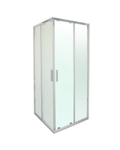 Shower cabin, aluminum profiles, chrome, 5 mm glass, 80x80xH190 cm