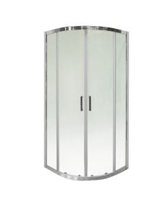 Arched shower cabin, aluminum profiles, chrome, 6 mm glass, 80x80xH190 cm