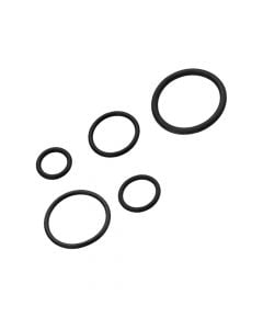 Set of circular gaskets, R-05A, rubber, black, 5pc