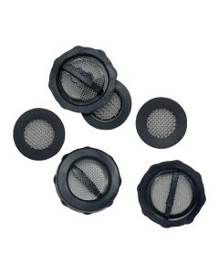 Filter gasket set, rubber/mesh, black, 1/2'', 2pc