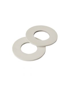 Rubber gasket set, for faucet Flat, rubber, white, 1/2'', 2pc