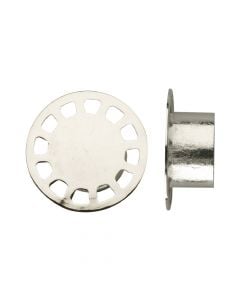 Shower plate filter cover, with grill, brobz/chrome, silver, 60 mm