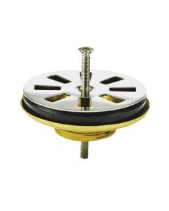 Shower plate flange, with screw, bronze/stainless steel, silver, 80 mm, 1/1/4''