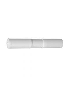 Replacement roller for paper holder, with spring, plastic, white, 14 cm