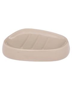Soap holder, ceramic, beige, 12x9.5xH2.5 cm