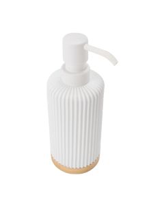 Liquid soap dispenser, polyresin, white, 7xH19.5 cm