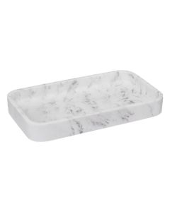 Organizer of toilet accessories, resin, white, 19x11xH2.5 cm