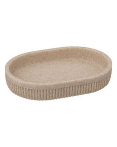 Soap holder, Onyx, polyresin, beige, 13.5x9.5xH2.5 cm