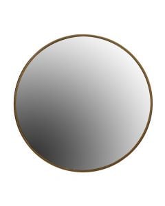 Pasqyrë rrethore ndriçim Led, kornizë alumini, ndezja/fikja me prekje, floriri, 60x60 cm