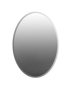 Pasqyrë ovale, pa kornizë, xham, natyrale, 60x80 cm