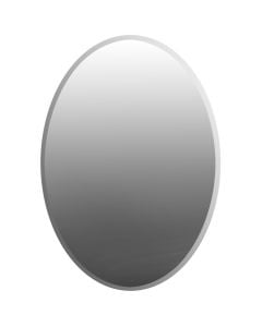 Pasqyrë ovale, pa kornizë, xham, natyrale, 70x90 cm