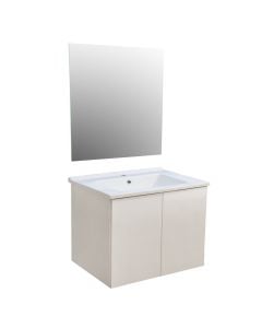 Set mobilje tualeti, Arlo, Mdf, e bardhë, 80 cm