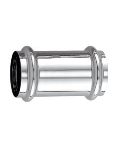 Pipe coupling, with rubber, bronze/chrome, silver, 32 mm