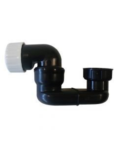 Bathtub siphon, with rotation, plastic, black, 1/1/2'' x40 mm