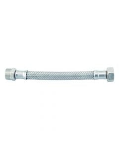 Flexible pipe, stainless steel mesh, M-F 1/2''X25 CM
