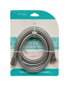Flexible shower hose, Plastic, Silver, 1.5 m