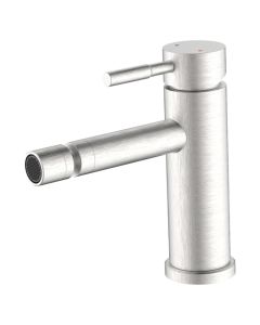 Bidet mixer, ''Antea'', inox 304 material, silver color, brushed metal finish, click-clack drain, height, H: 17 cm
