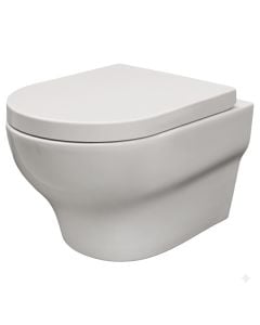 WC, NeoAqua, me montim në mur, me kapak, porcelan, e bardhë, aks 18, 53,5x36xH35 cm