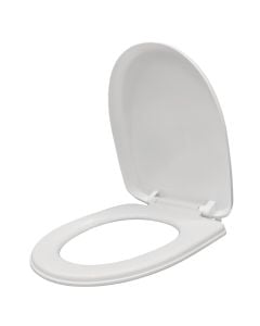 Kapak tualeti, polipropilen, ulje e ngadaltë, i bardhë, 41x34 cm