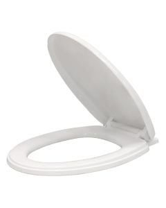 Kapak tualeti, polipropilen, ulje e ngadaltë, i bardhë, 41x35.5 cm